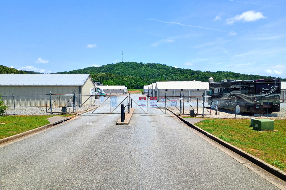 Security fence around Pilot Self Storage facility